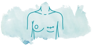 Breast scar icons