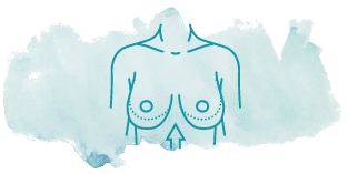 Breast scar icons
